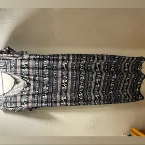 Size 3XL, elephant designed long dress.